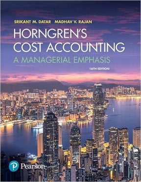 Textbook Solutions for Horngren's Cost Accounting