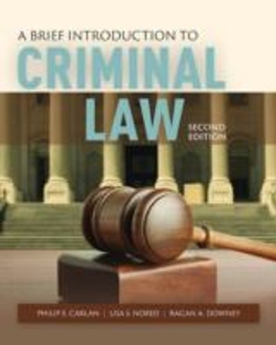 A Brief Introduction to Criminal Law (2nd) Edition 1284056112 9781284056112